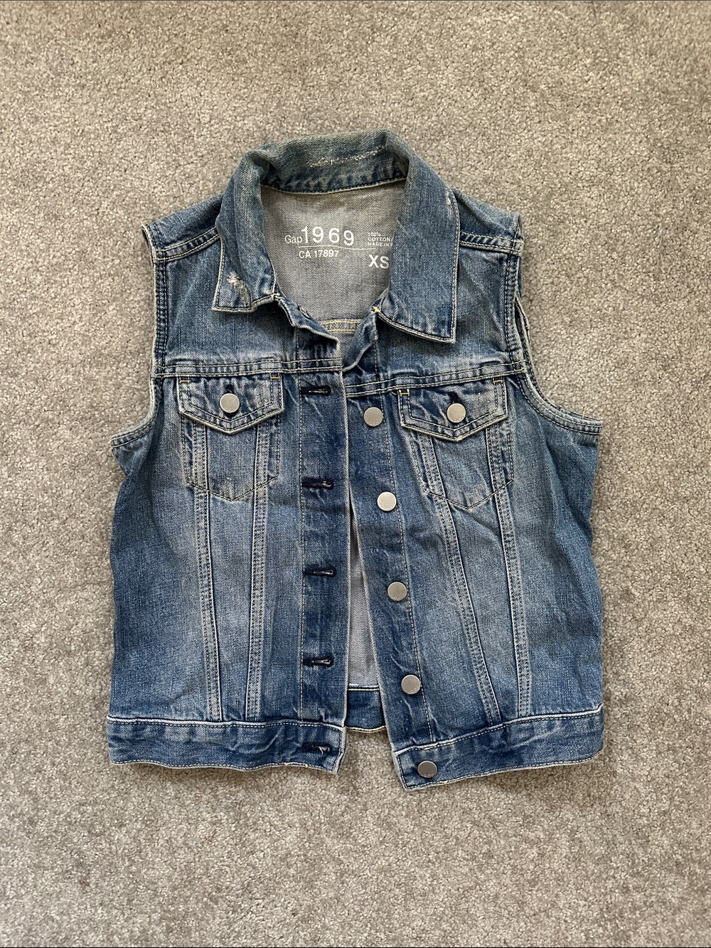 GAP Denim Vest in Blue